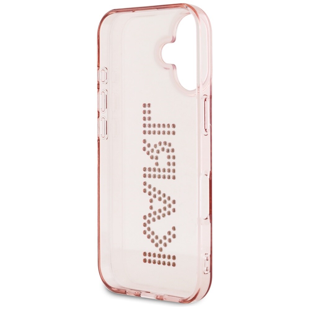 Karl Lagerfeld IML Rhinestones Logo iPhone 16 Etui - Pink