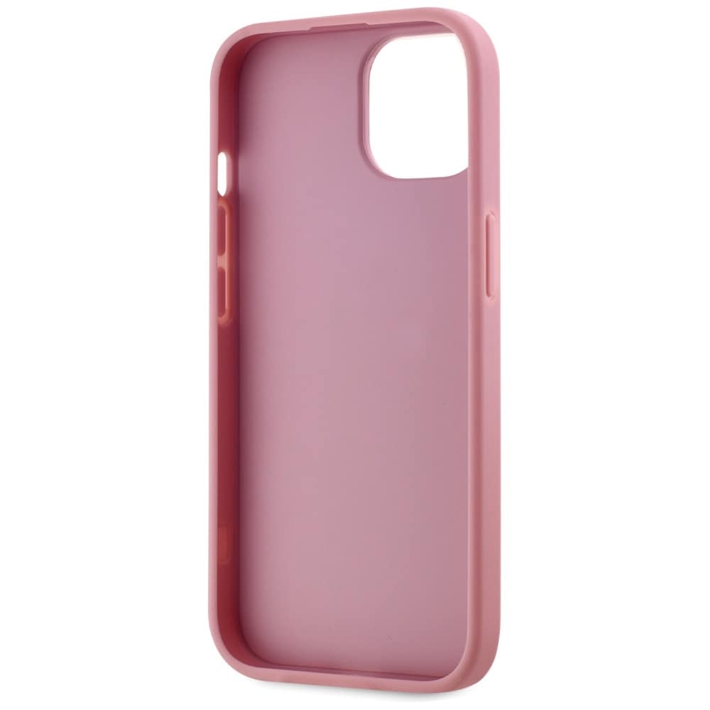 Karl Lagerfeld Wrinkled Metal Signature iPhone 15 taske - Pink