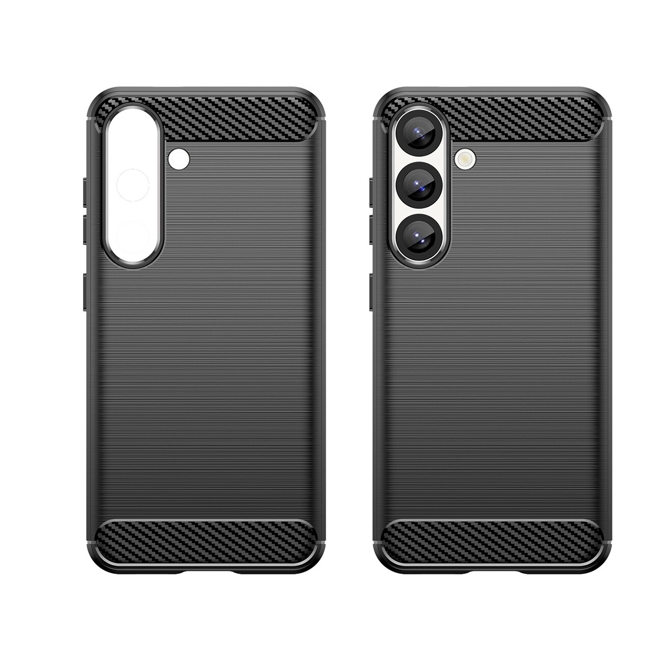 Carbon-etui i fleksibel silikone til Xiaomi Poco F7 Pro - Sort