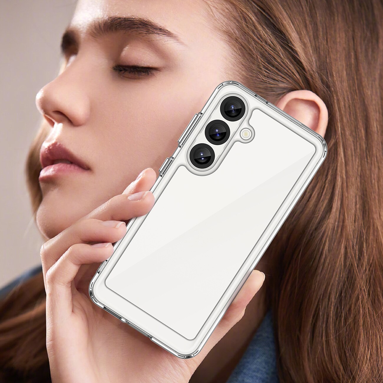 Outer Space-etui med geleramme til Samsung Galaxy M16 5G - Klar