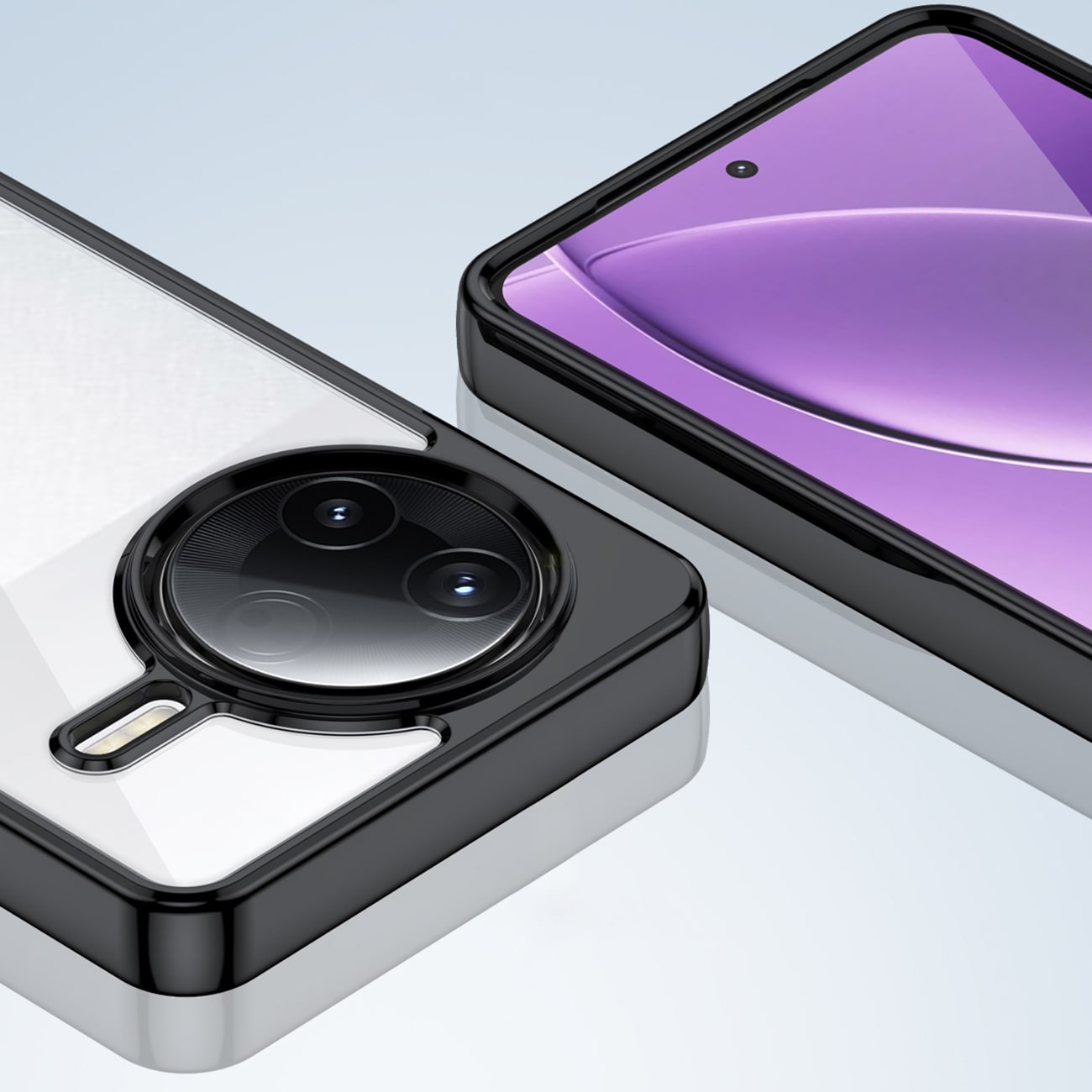 Outer Space-etui med geleramme til Xiaomi Poco F7 Ultra - Sort