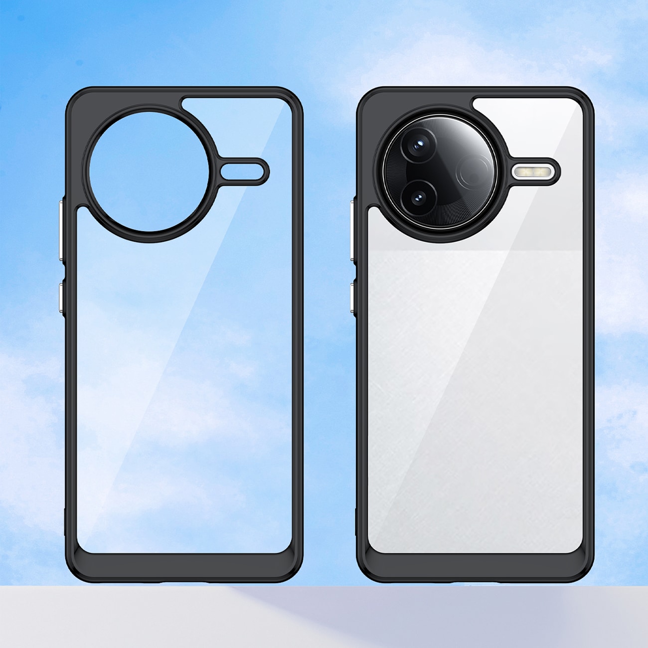 Outer Space-etui med geleramme til Xiaomi Poco F7 Ultra - Sort