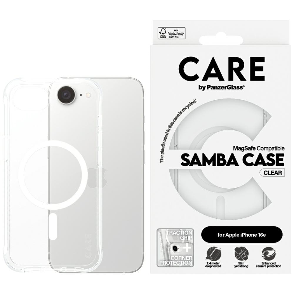 CARE by PanzerGlass Fashion MagSafe iPhone 16e Fodral - Transparent