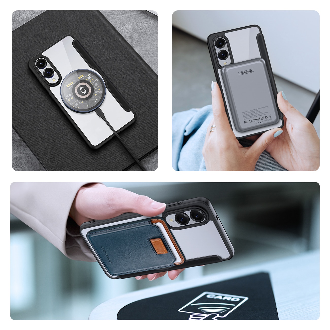 Dux Ducis Skin X Pro-etui med MagSafe til Samsung Galaxy S25 Edge - sort