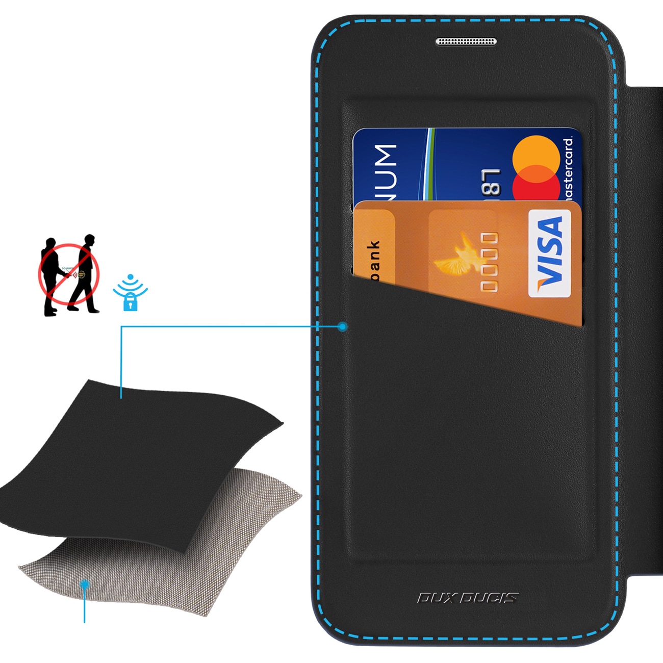 Dux Ducis Skin X Pro-etui med MagSafe til Samsung Galaxy S25 Edge - sort