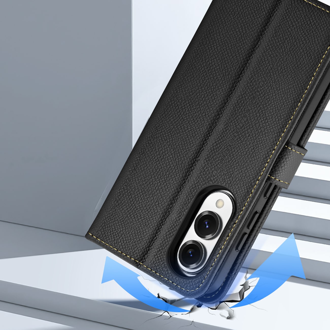 Dux Ducis Lava-etui med MagSafe til Samsung Galaxy S25 Edge - sort