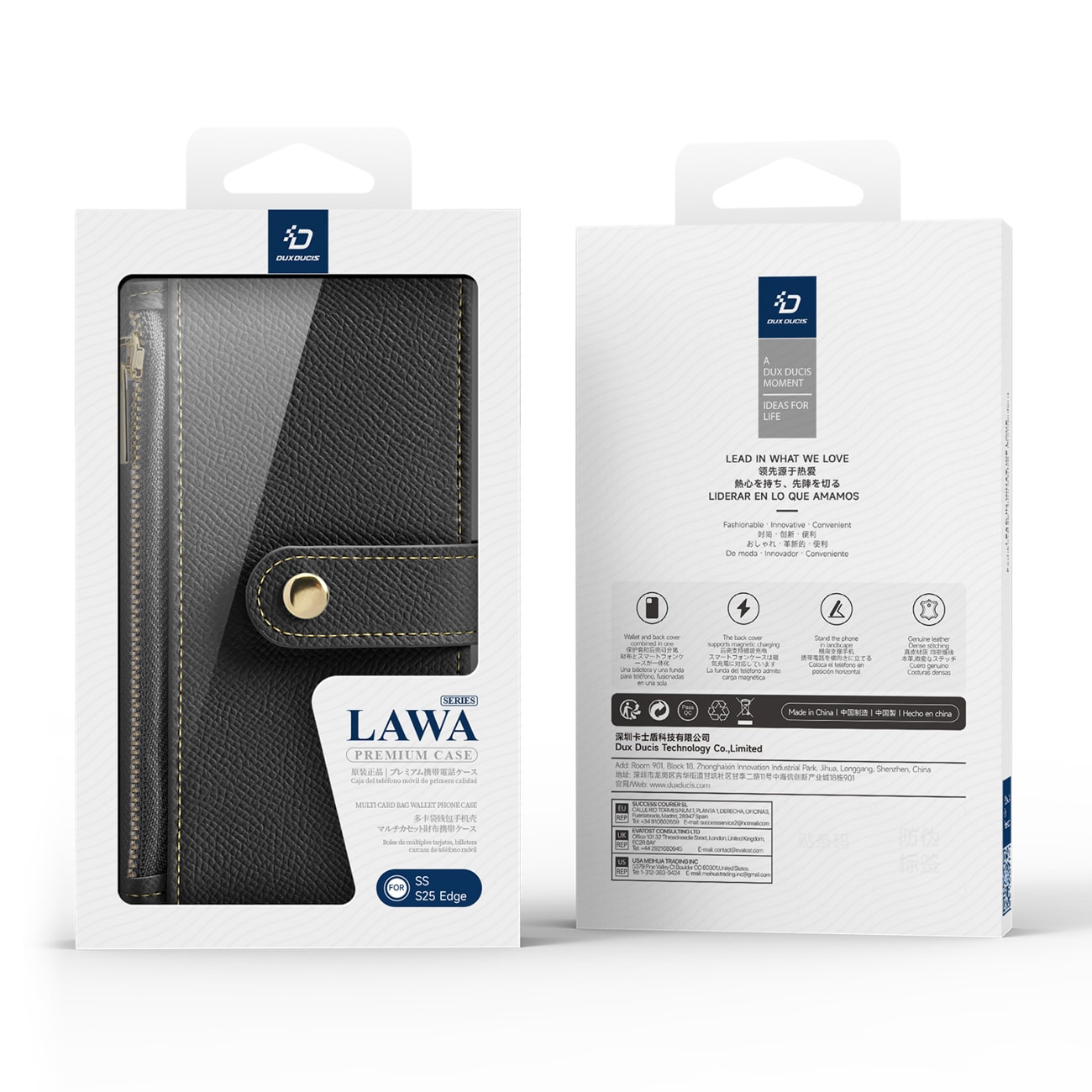 Dux Ducis Lava-etui med MagSafe til Samsung Galaxy S25 Edge - sort