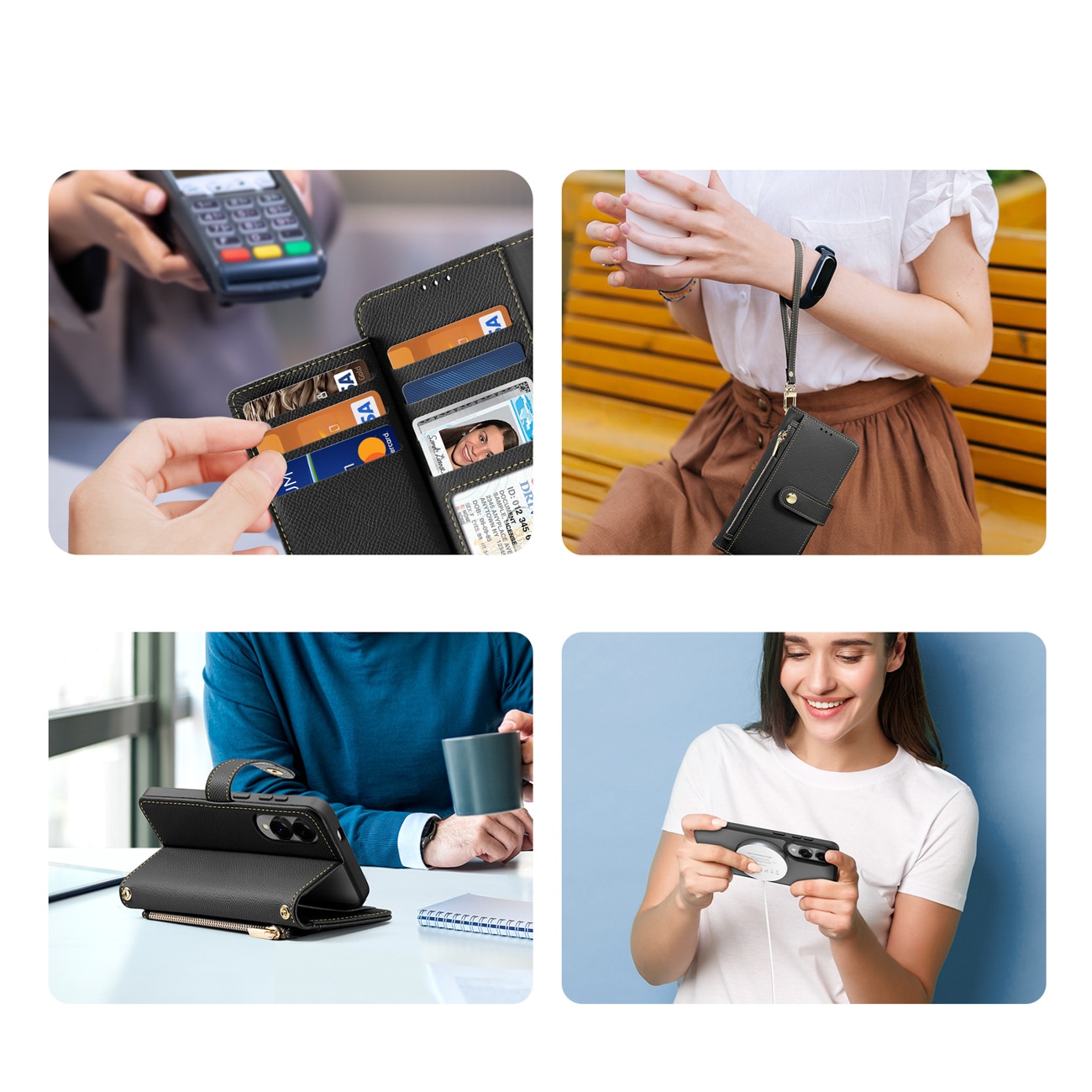 Dux Ducis Lava-etui med MagSafe til Samsung Galaxy S25 Edge - sort