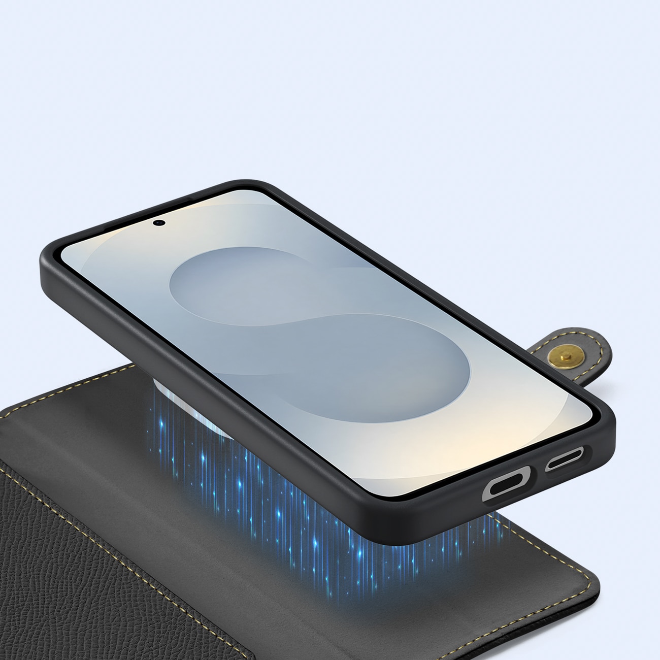 Dux Ducis Lava-etui med MagSafe til Samsung Galaxy S25 Edge - sort