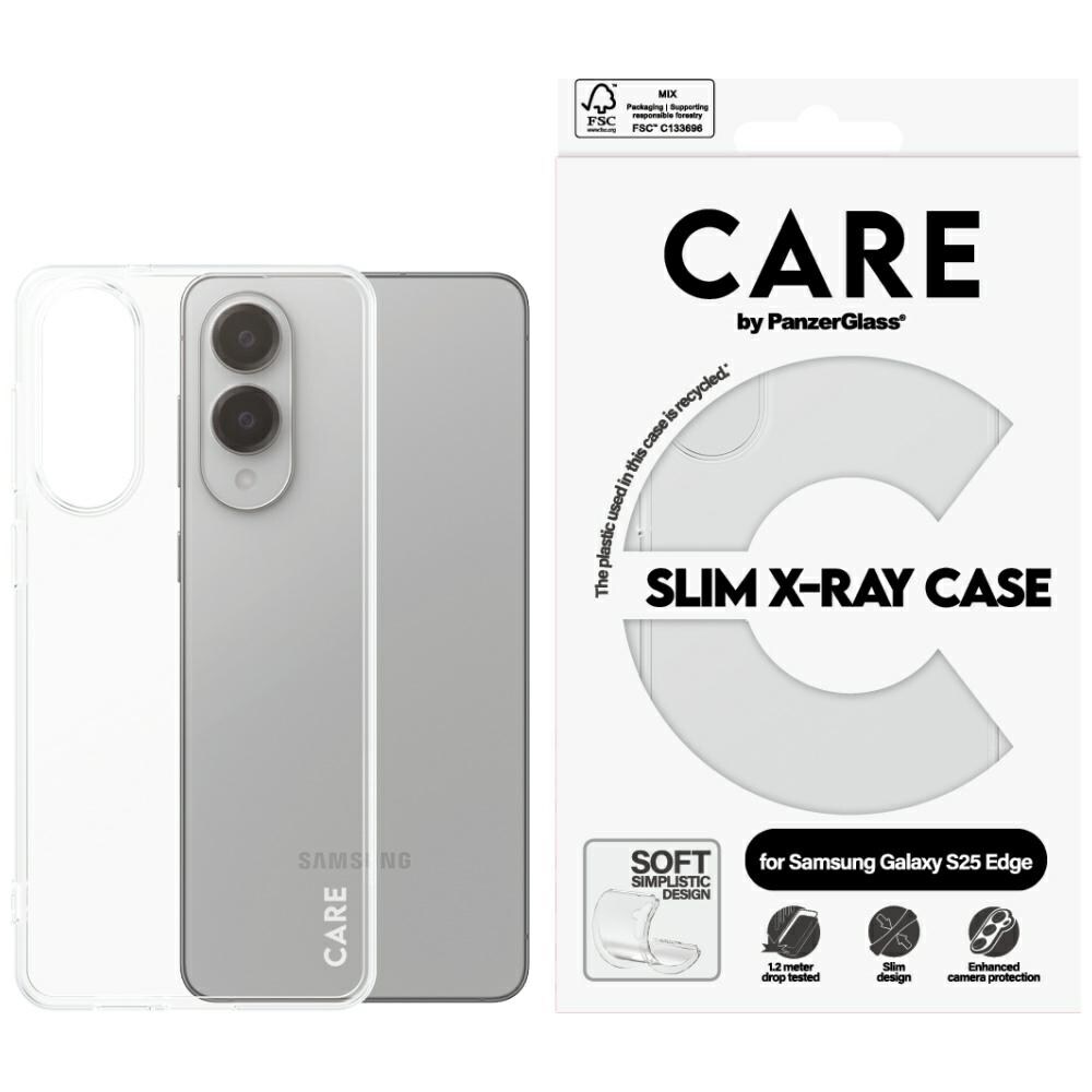 CARE by PanzerGlass Fashion X-Ray fodral för Samsung Galaxy S25 Edge - Transparent