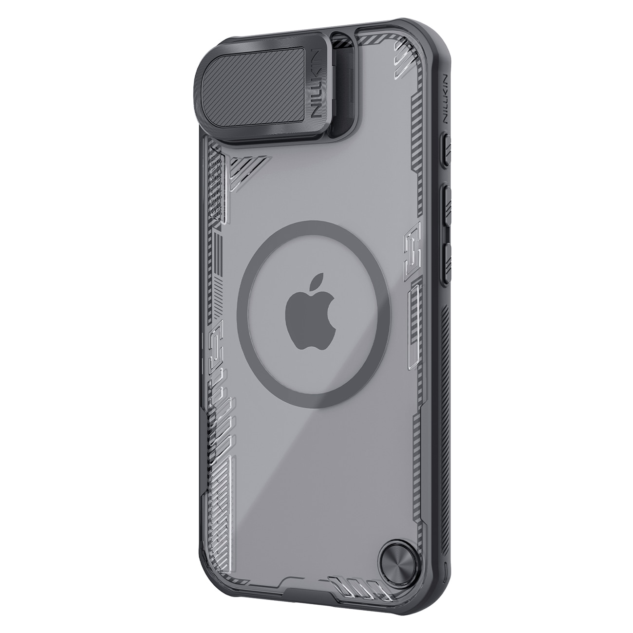 Nillkin Iceblade Prop Magnetiskt fodral med objektivskydd och stativ för iPhone 16e - Svart