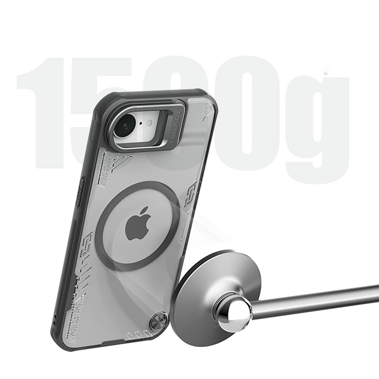 Nillkin Iceblade Prop Magnetiskt fodral med stativ för iPhone 16e - Svart