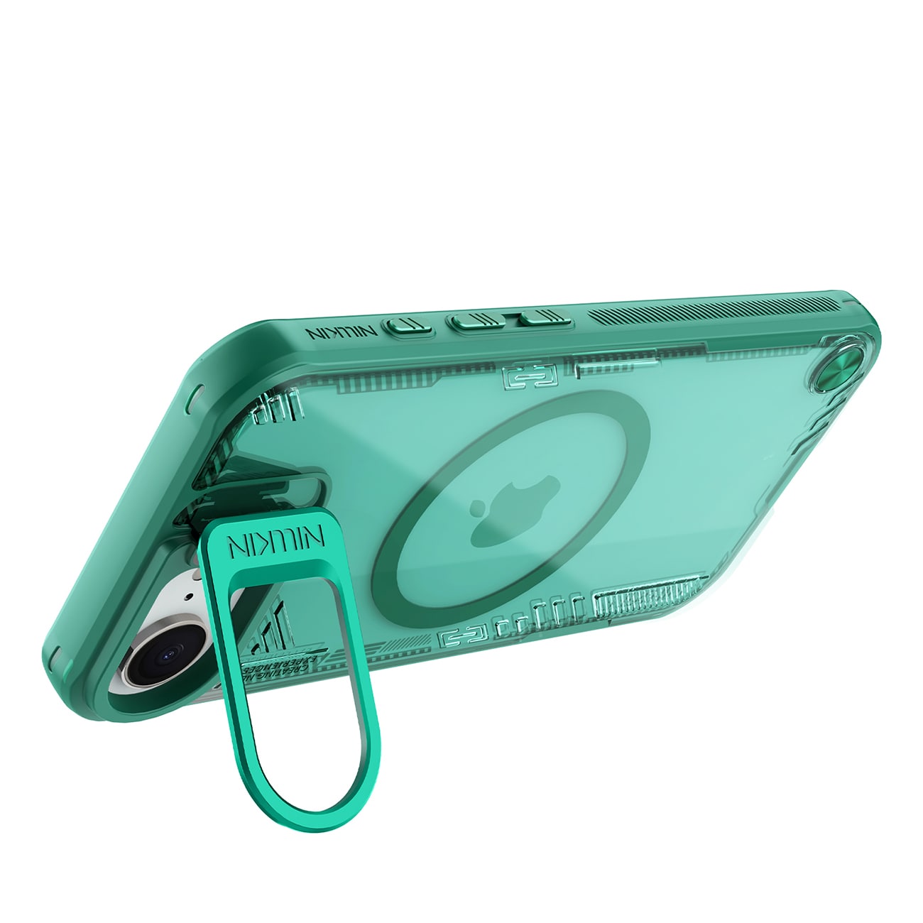 Nillkin Iceblade Prop Magnetisk etui med stander til iPhone 16e - Grøn