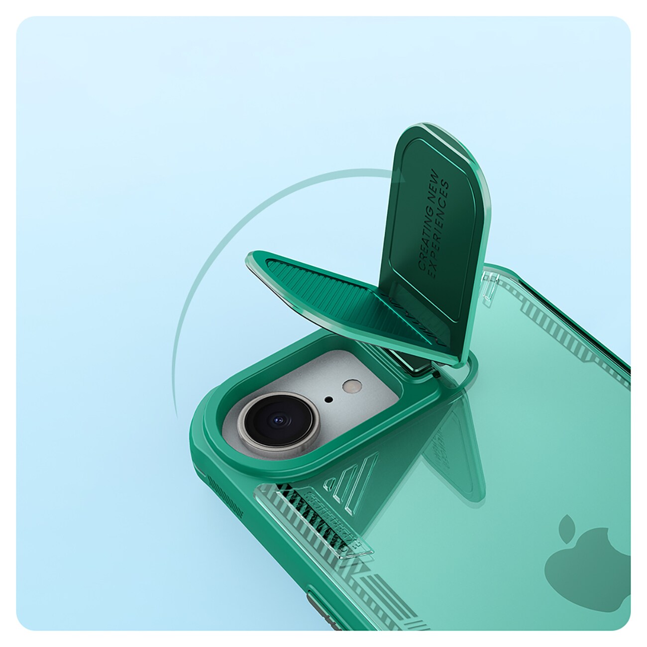 Nillkin Iceblade Prop Case med objektivdæksel og stativ til iPhone 16e - Grøn