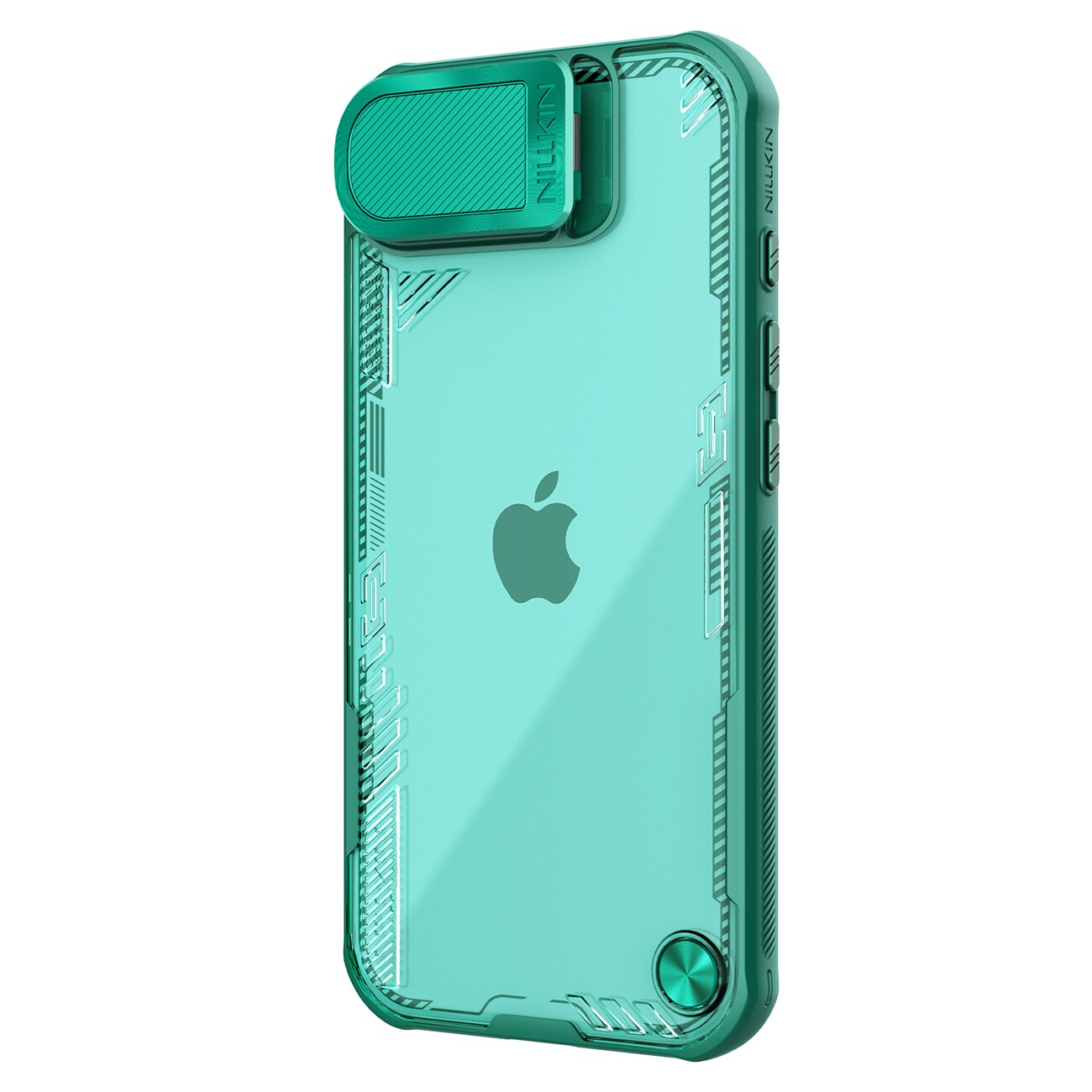 Nillkin Iceblade Prop Case med objektivdæksel og stativ til iPhone 16e - Grøn