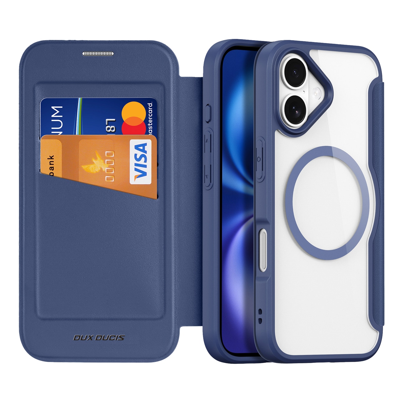 Dux Ducis Skin X Pro iPhone 17 Air-etui med MagSafe og tegnebog - Blå
