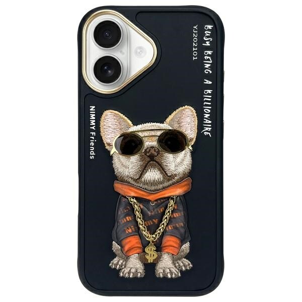 Nimmy Glasses Cool Dog iPhone 16 Fodral - Svart