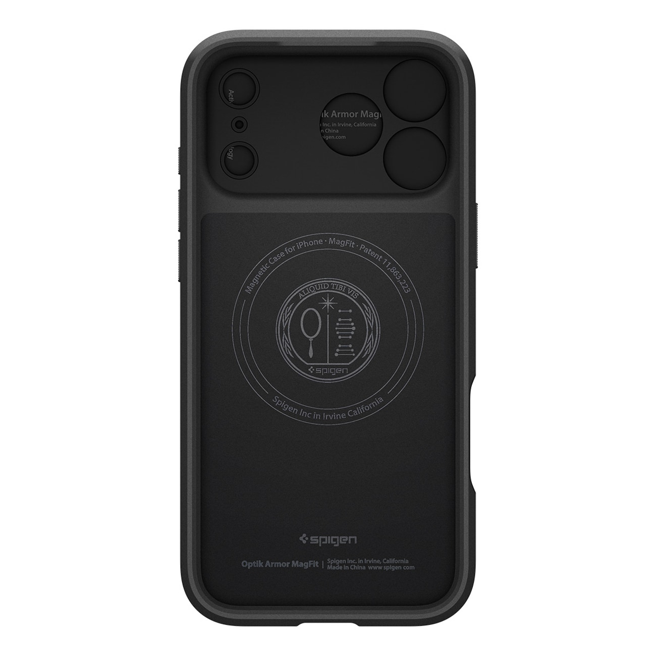 Spigen Optik Armor MagSafe-fodral för iPhone 17 Pro Max - Svart