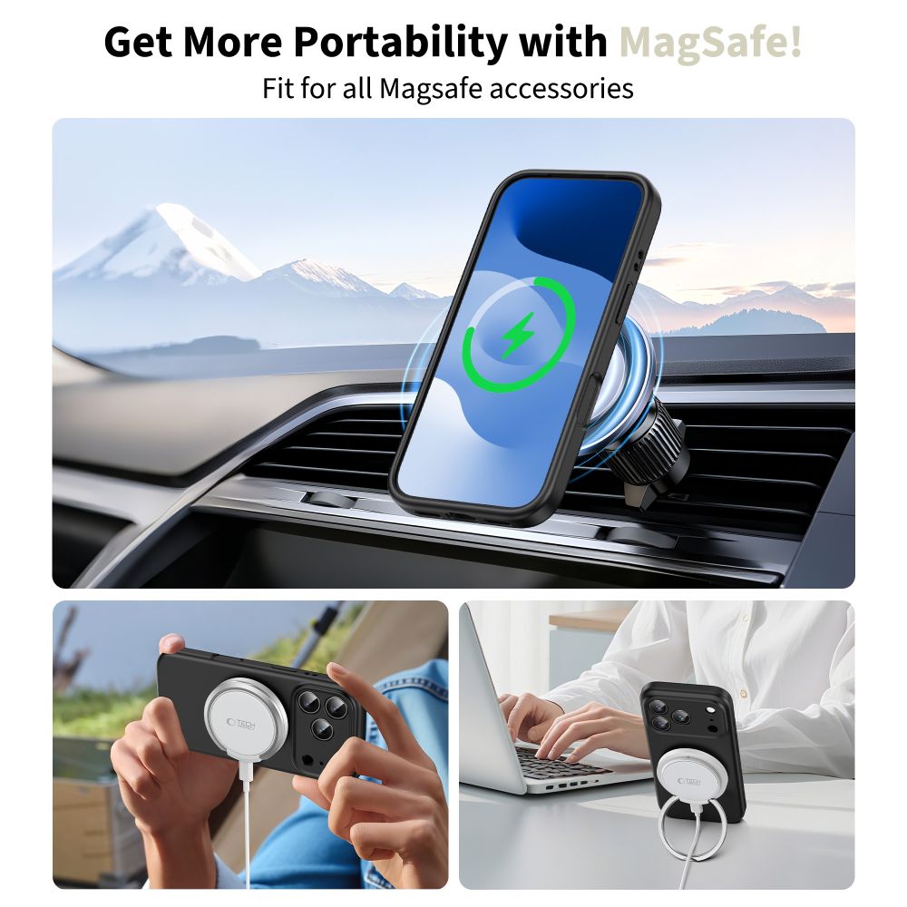 Tech-Protect BasicMag MagSafe-etui til iPhone 17 Pro Max - mat sort