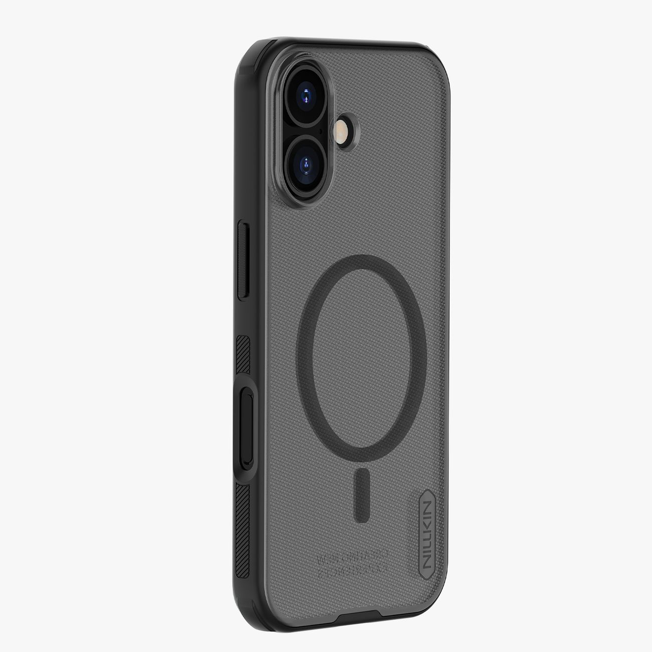 Nillkin Super Frosted Shield Pro MagSafe-fodral för iPhone 17 - genomskinlig svart