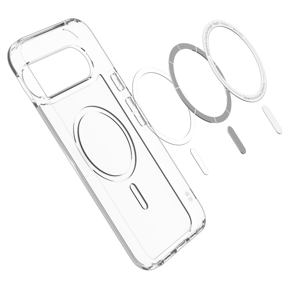 Spigen Ultra Hybrid Mag MagSafe-etui til Google Pixel 10 / 10 Pro - Klar og hvid