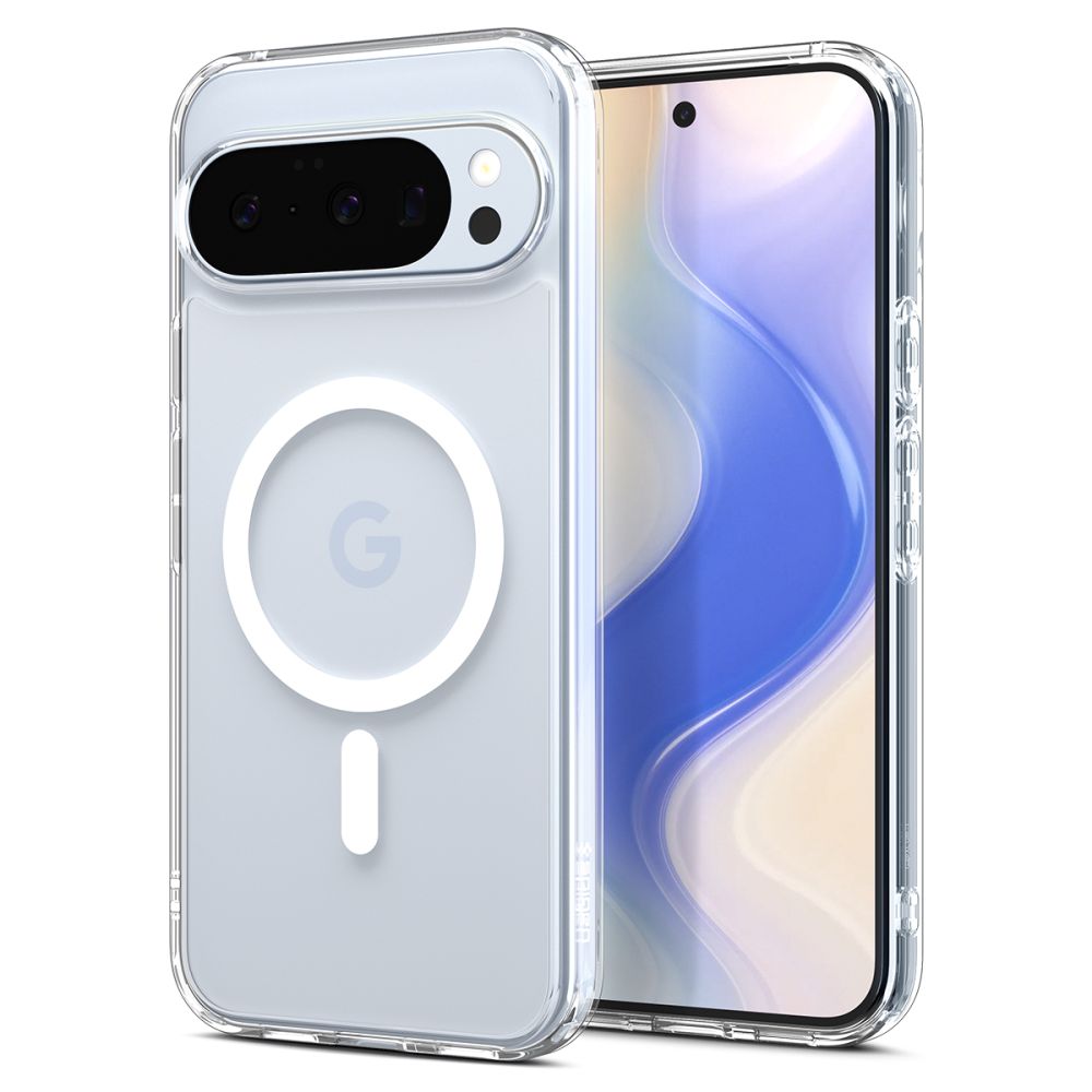 Spigen Ultra Hybrid Mag MagSafe-etui til Google Pixel 10 / 10 Pro - Klar og hvid