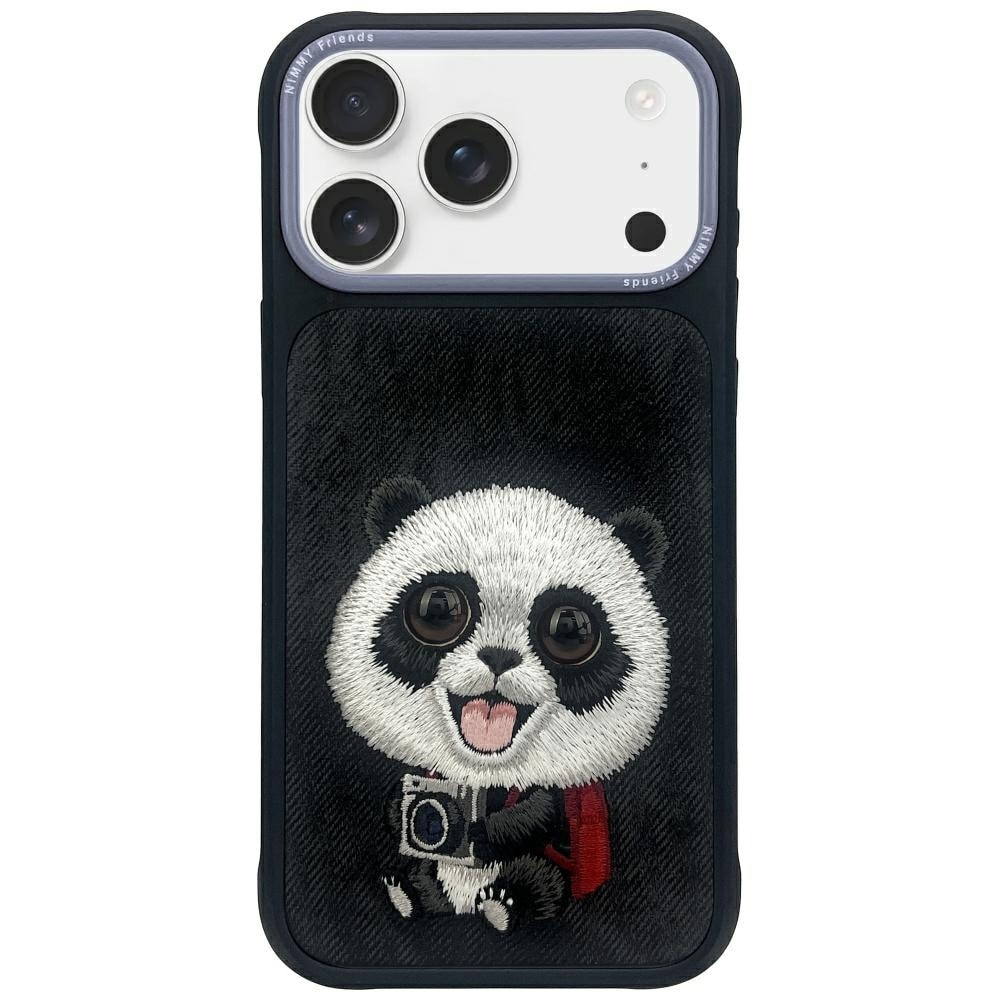 Nimmy Big Eyed Pet 2.0 Panda Fodral för iPhone 17 Pro Max - Svart