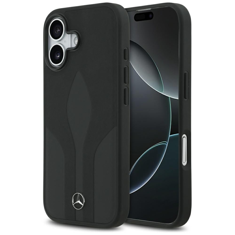 Mercedes Läder The Move MagSafe-fodral för iPhone 17 - svart