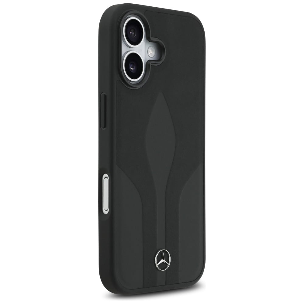 Mercedes Læder The Move MagSafe-etui til iPhone 17 - sort