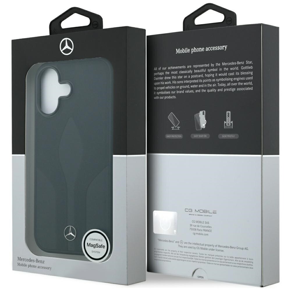 Mercedes Læder The Move MagSafe-etui til iPhone 17 - sort