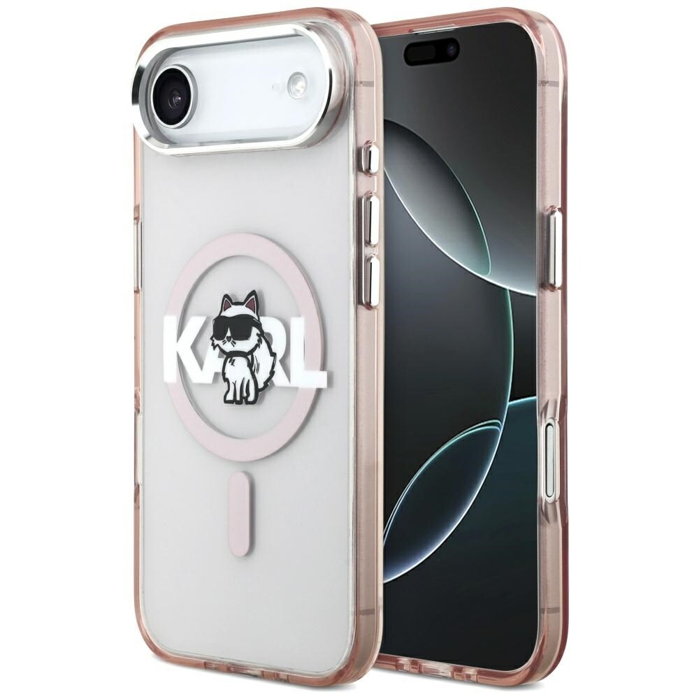 Karl Lagerfeld IML Choupette Sketch Logo MagSafe-fodral för iPhone 17 Air - Rosa