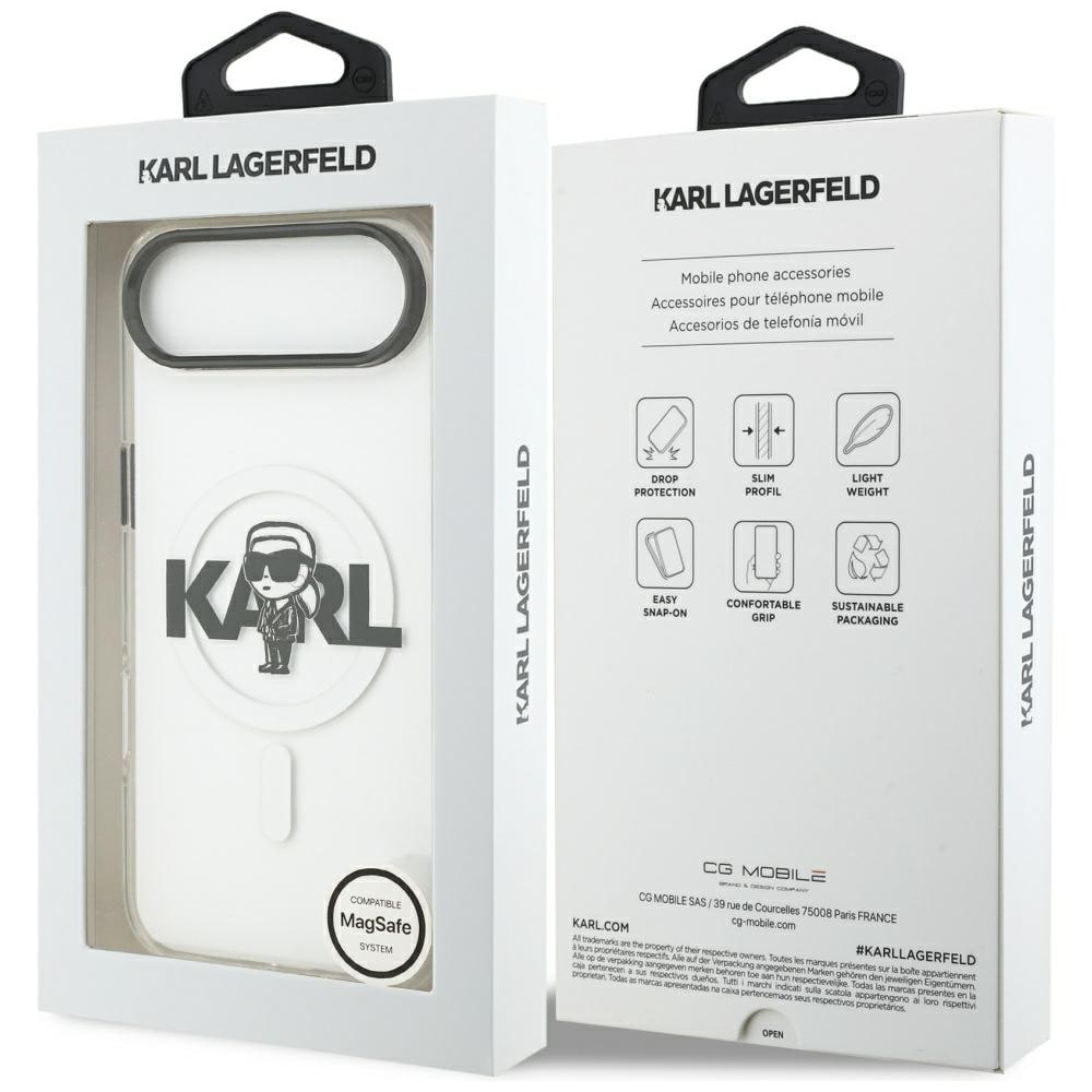 Karl Lagerfeld IML Karl Sketch Logo MagSafe-etui til iPhone 17 Air - Transparent