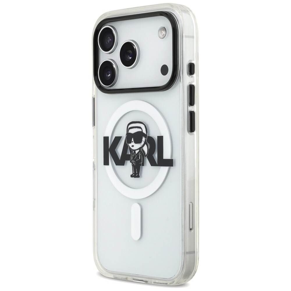 Karl Lagerfeld IML Karl Sketch Logo MagSafe-fodral för iPhone 17 Pro - Transparent