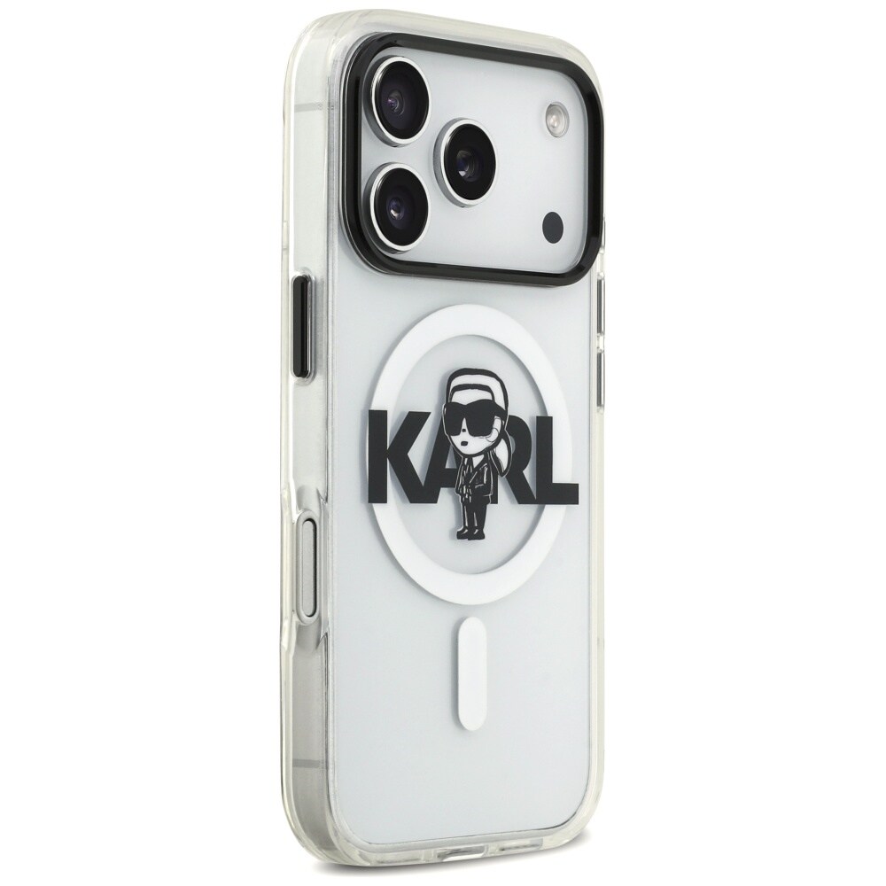 Karl Lagerfeld IML Karl Sketch Logo MagSafe-fodral för iPhone 17 Pro - Transparent