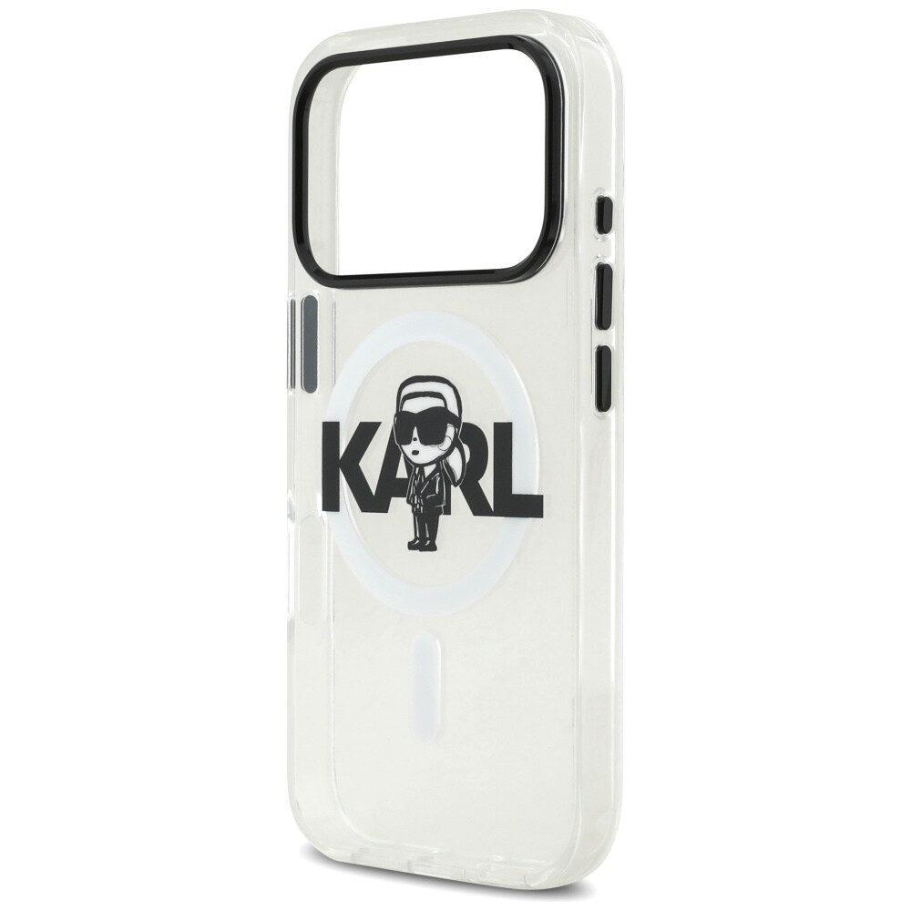 Karl Lagerfeld IML Karl Sketch Logo MagSafe-fodral för iPhone 17 Pro - Transparent