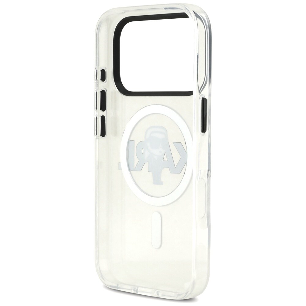 Karl Lagerfeld IML Karl Sketch Logo MagSafe-fodral för iPhone 17 Pro - Transparent
