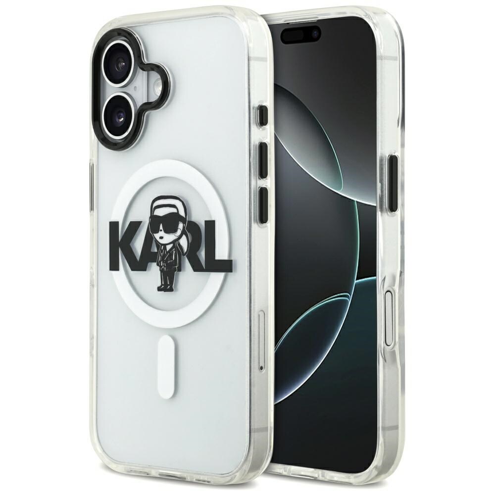 Karl Lagerfeld IML Karl Sketch Logo MagSafe-fodral för iPhone 17 - Transparent