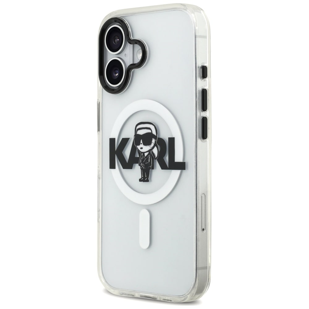Karl Lagerfeld IML Karl Sketch Logo MagSafe-fodral för iPhone 17 - Transparent
