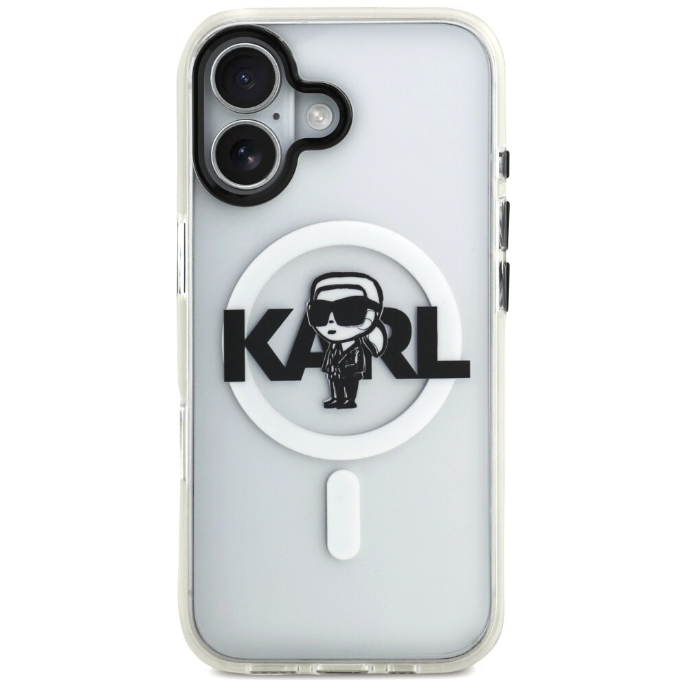 Karl Lagerfeld IML Karl Sketch Logo MagSafe-fodral för iPhone 17 - Transparent