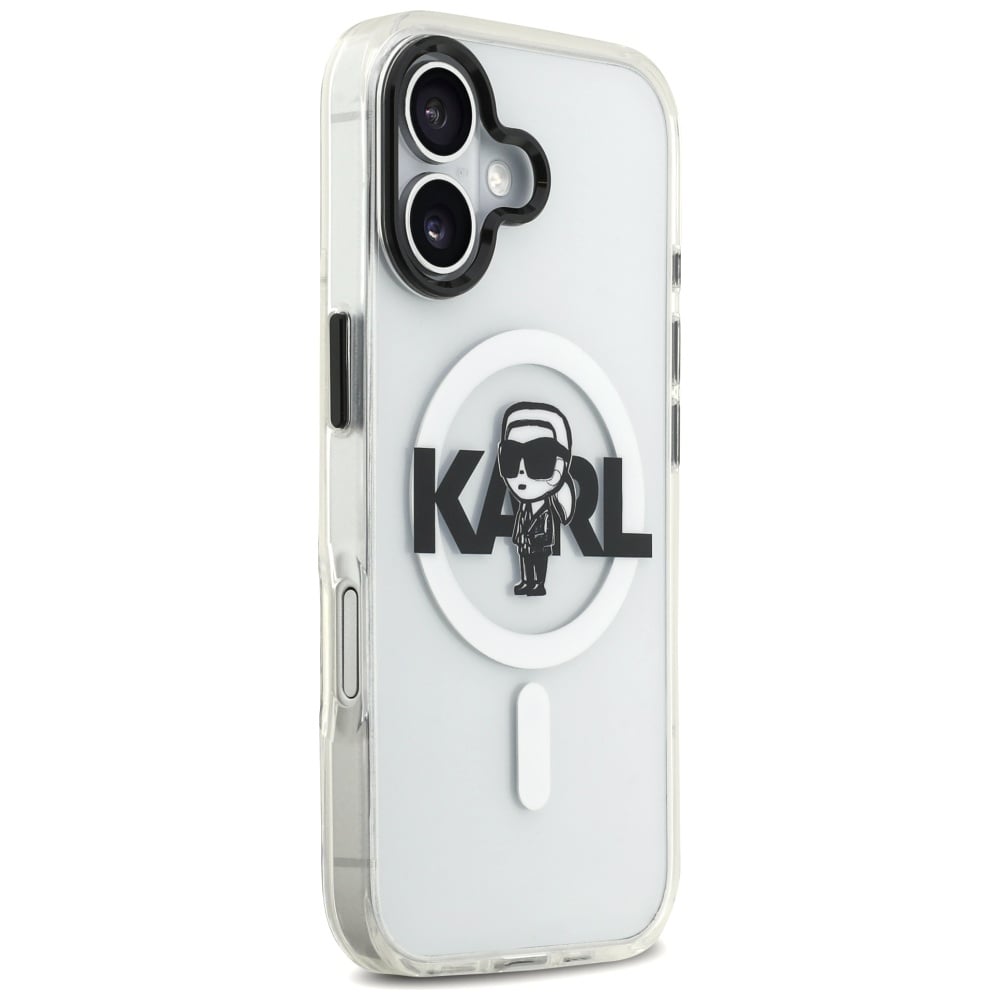 Karl Lagerfeld IML Karl Sketch Logo MagSafe-fodral för iPhone 17 - Transparent