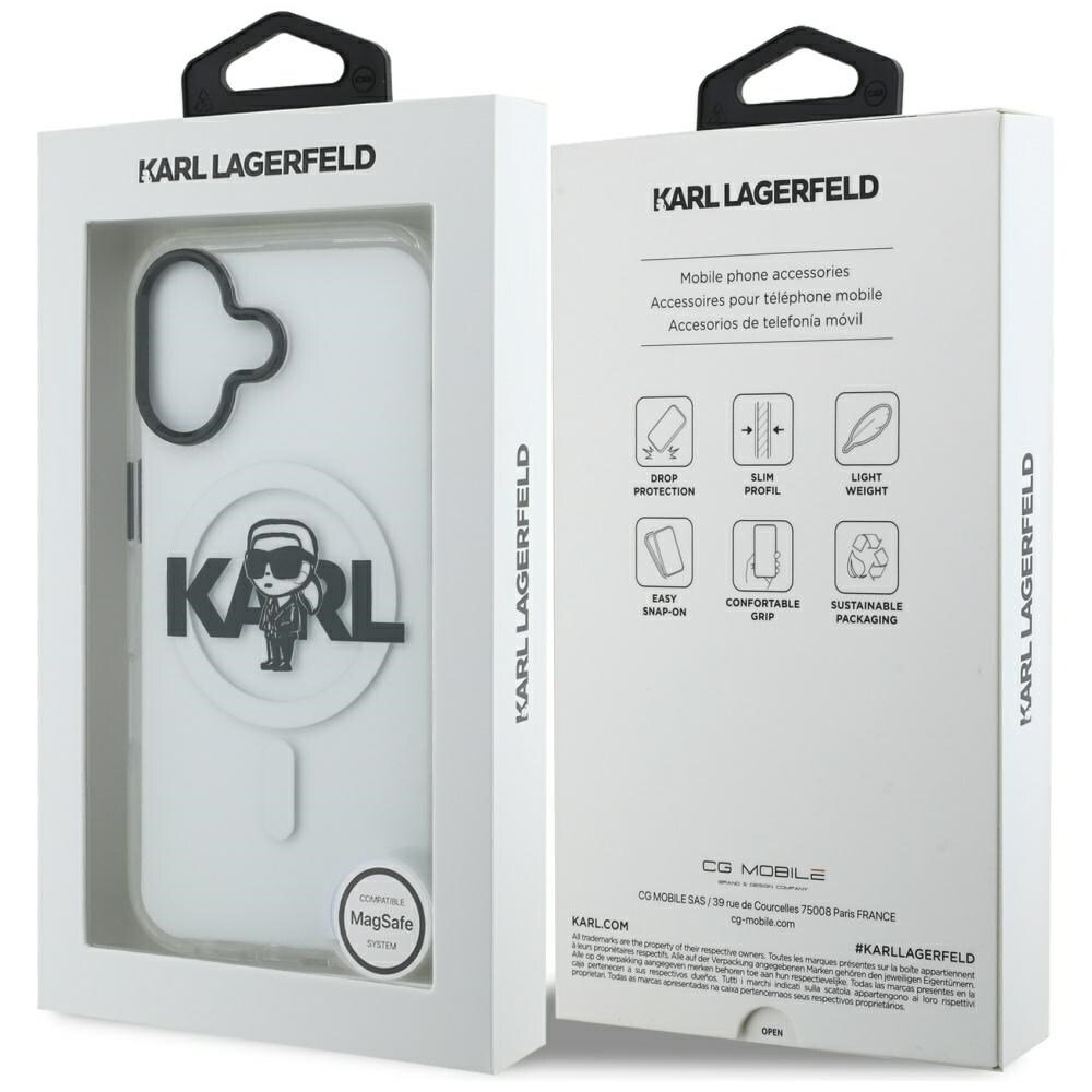 Karl Lagerfeld IML Karl Sketch Logo MagSafe-fodral för iPhone 17 - Transparent
