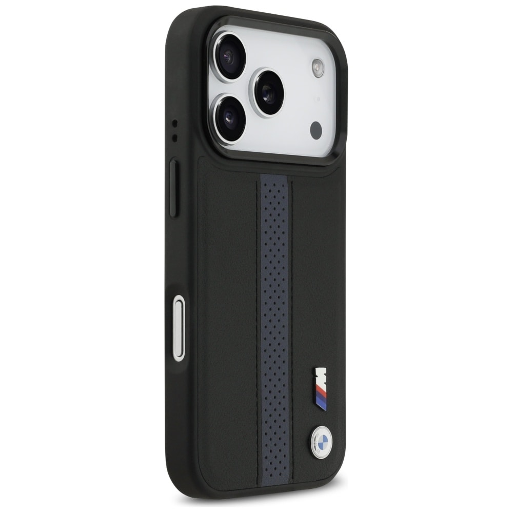 BMW M Perforeret stribet logo MagSafe-etui til iPhone 17 Pro - Blå
