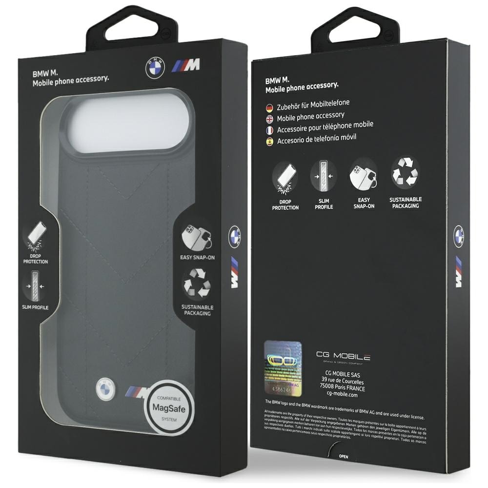 BMW M Quiltat MagSafe-fodral med logotyp för iPhone 17 Air - Svart