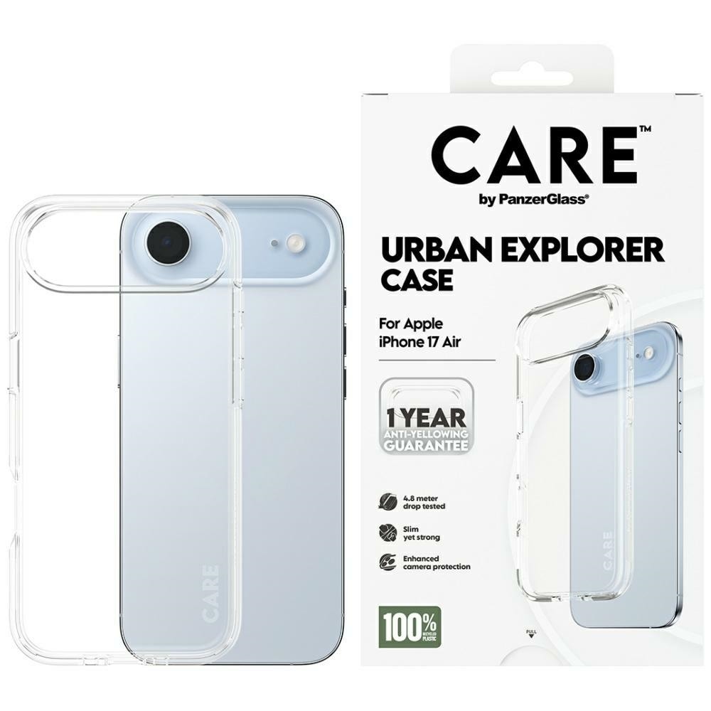 CARE by PanzerGlass Flagship Urban Explorer Fodral med klar ram för iPhone Air - Transparent