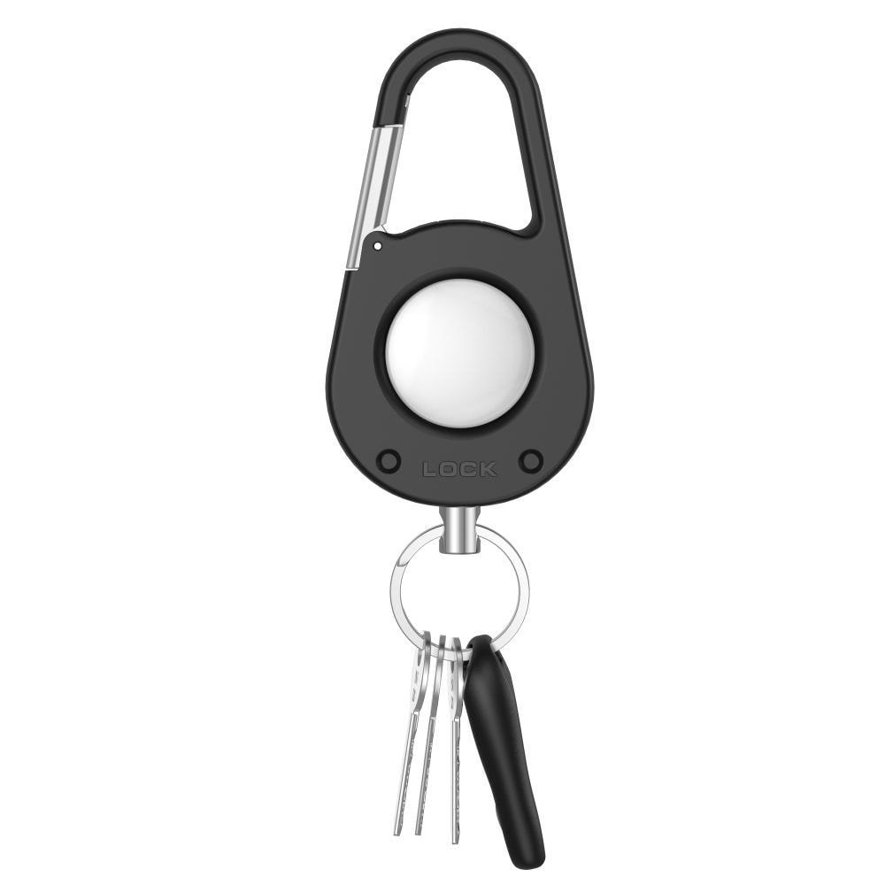 Tech-Protect Slidelock-karabinhage-nøglering til Apple AirTag 1/2 - Sort