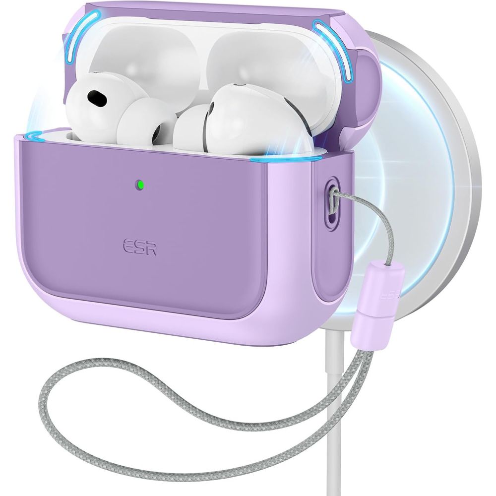 ESR Orbit Halolock MagSafe-fodral för AirPods Pro - lila