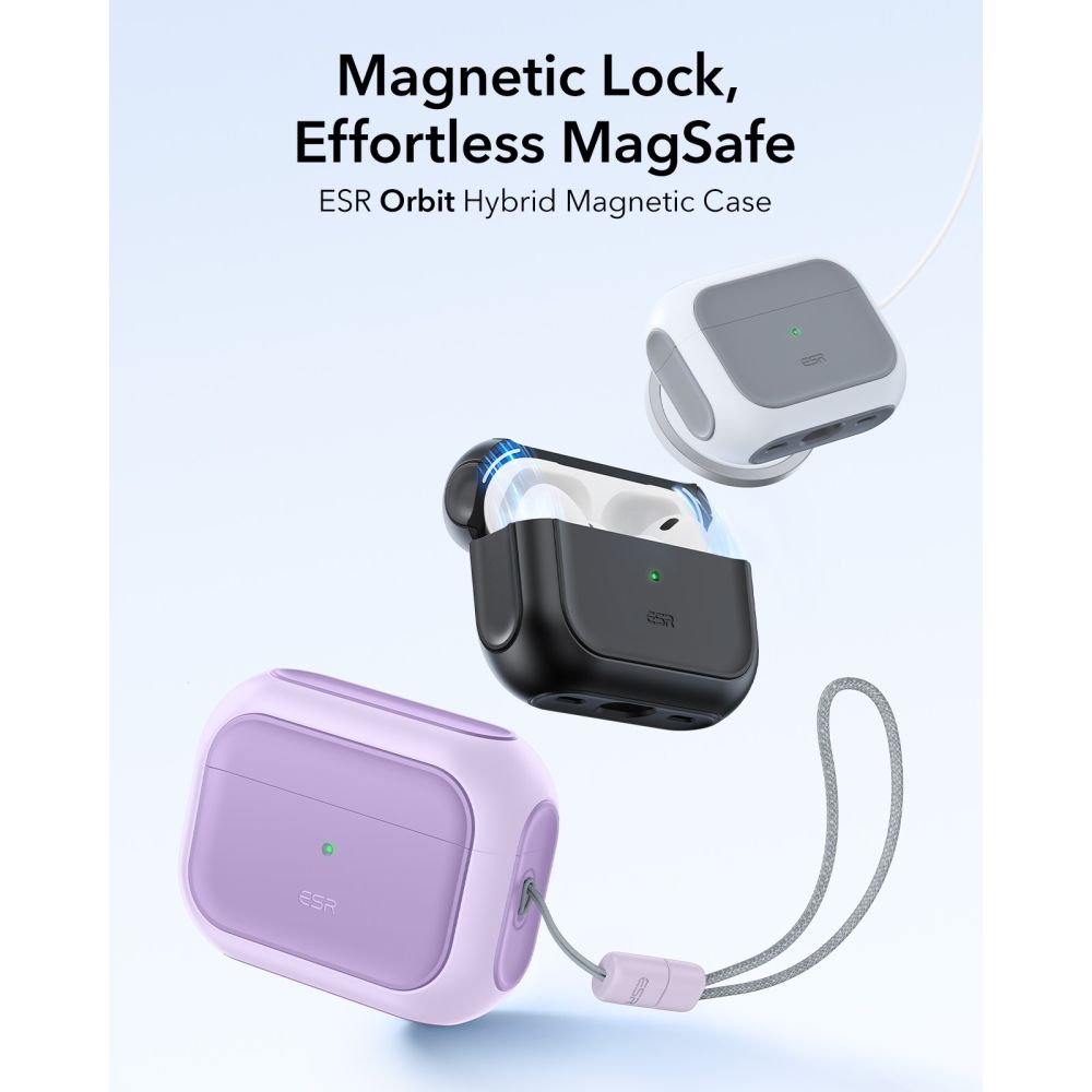 ESR Orbit Halolock MagSafe-etui til AirPods Pro - lilla