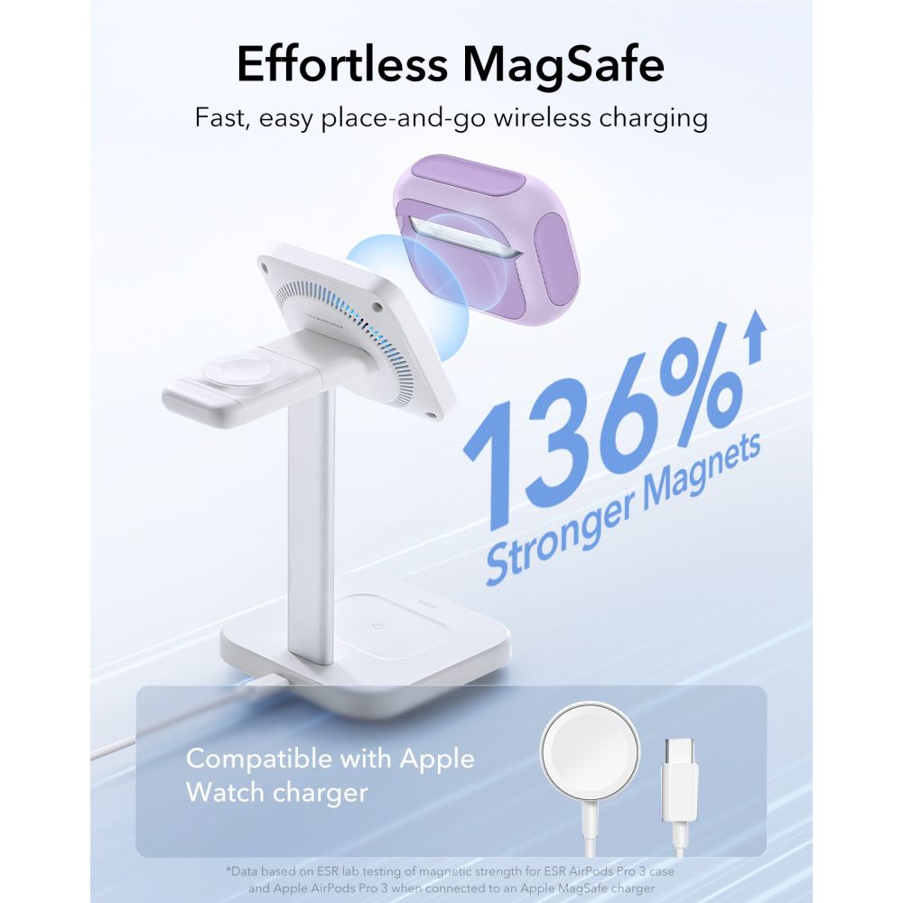 ESR Orbit Halolock MagSafe-etui til AirPods Pro - lilla
