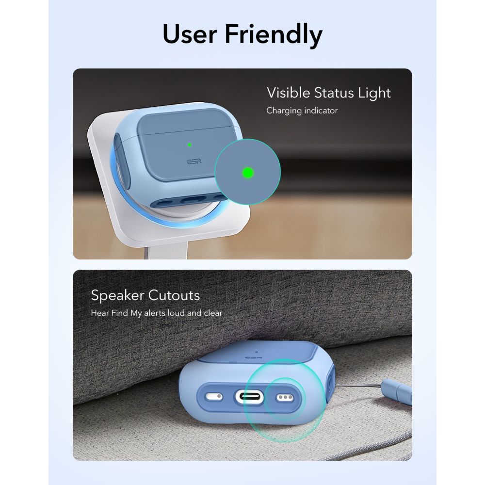 ESR Orbit Halolock MagSafe-fodral för AirPods Pro - blå