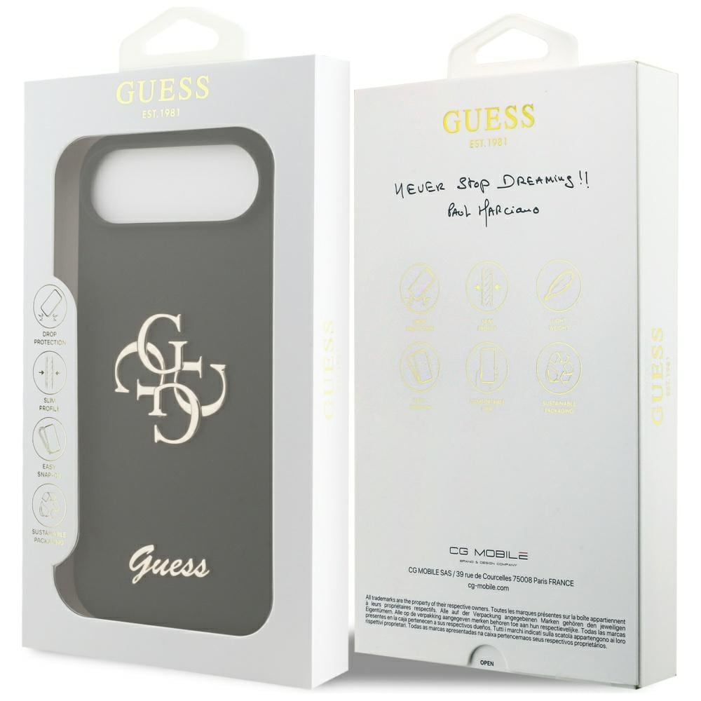 Guess Silikon Big 4G Script fodral för iPhone Air - svart
